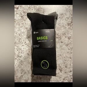 Basics Mens Crew Socks 4 Pack